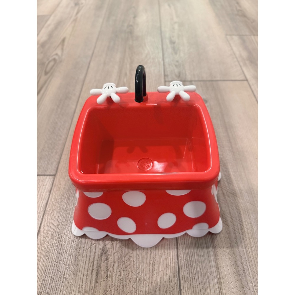 Disney Parks Minnie Mouse Kitchen Sink Sundae Bowl Red Polka Dot Souvenir Dish
